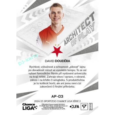 2024/25 Sportzoo Chance Liga 2. série #AP-03 David Douděra Achitects of play