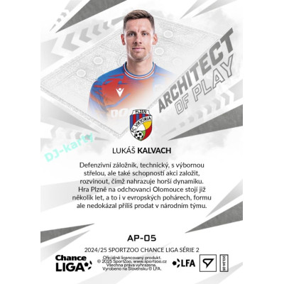 2024/25 Sportzoo Chance Liga 2. série #AP-05 Lukáš Kalvach Achitects of play