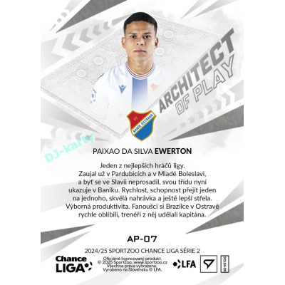 2024/25 Sportzoo Chance Liga 2. série #AP-07 Paixao da Silva Ewerton Achitects of Play
