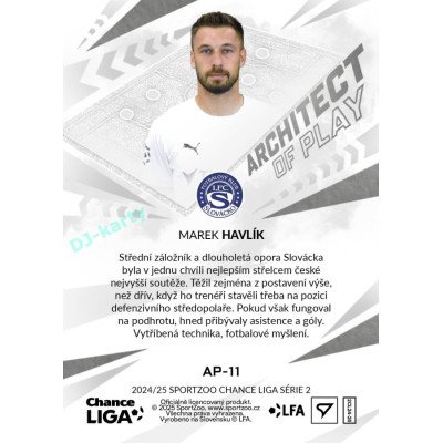 2024/25 Sportzoo Chance Liga 2. série #AP-11 Marek Havlík Achitects of Play