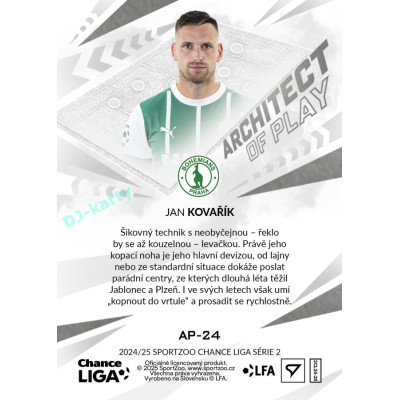 2024/25 Sportzoo Chance Liga 2. série #AP-24 Jan Kovařík Achitects of Play
