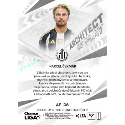 2024/25 Sportzoo Chance Liga 2. série #AP-26 Marcel Čermák Achitects of Play