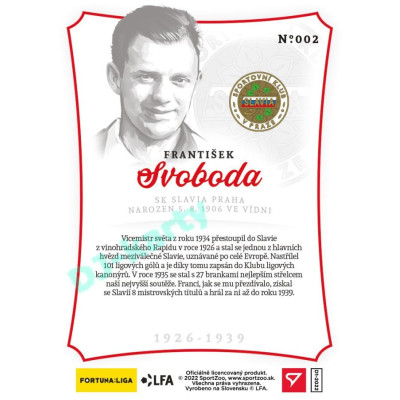 2023 Sportzoo Dekády fotbalové ligy #N-002 František Svoboda