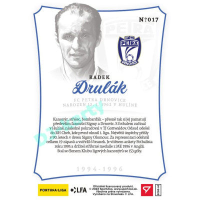 2023 Sportzoo Dekády fotbalové ligy #N-017 Radek Drulák