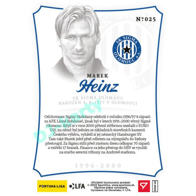 2023 Sportzoo Dekády fotbalové ligy #N-025 Marek Heinz