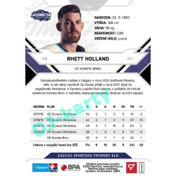 2021/22 Sportzoo TIPSPORT ELH #114 Rhett Holland