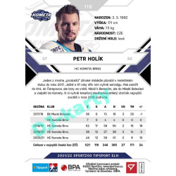 2021/22 Sportzoo TIPSPORT ELH #118 Petr Holík