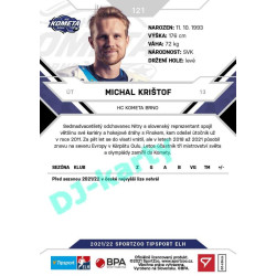2021/22 Sportzoo TIPSPORT ELH #121 Michal Krištof