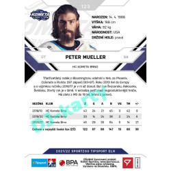 2021/22 Sportzoo TIPSPORT ELH #123 Peter Mueller