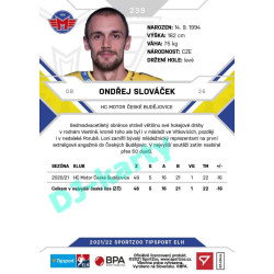 2021/22 Sportzoo TIPSPORT ELH #239 Ondřej Slováček