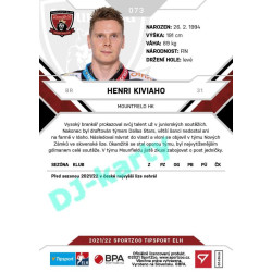 2021/22 Sportzoo TIPSPORT ELH #073 Henri Kiviaho