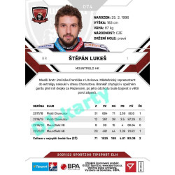 2021/22 Sportzoo TIPSPORT ELH #074 Štěpán Lukeš