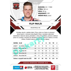 2021/22 Sportzoo TIPSPORT ELH #078 Filip Pavlík