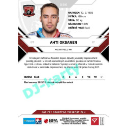 2021/22 Sportzoo TIPSPORT ELH #086 Ahti Oksanen