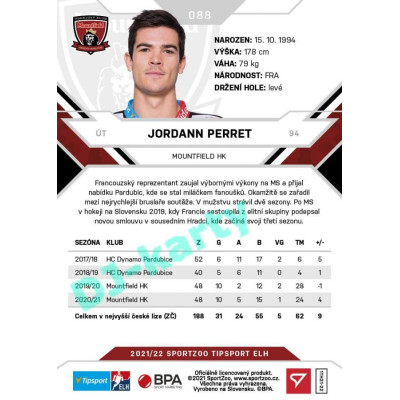 2021/22 Sportzoo TIPSPORT ELH #088 Jordann Perret