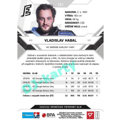 2021/22 Sportzoo TIPSPORT ELH #181 Vladislav Habal