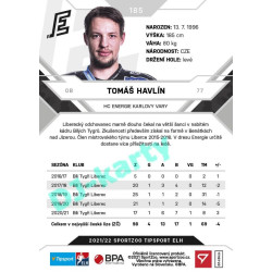 2021/22 Sportzoo TIPSPORT ELH #185 Tomáš Havlín