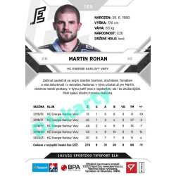 2021/22 Sportzoo TIPSPORT ELH #189 Martin Rohan