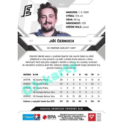 2021/22 Sportzoo TIPSPORT ELH #191 Jiří Černoch