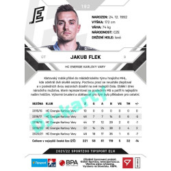 2021/22 Sportzoo TIPSPORT ELH #192 Jakub Flek