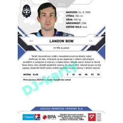 2021/22 Sportzoo TIPSPORT ELH #253 Landon Bow