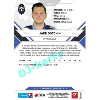 2021/22 Sportzoo TIPSPORT ELH #256 Jake Dotchin
