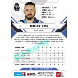 2021/22 Sportzoo TIPSPORT ELH #263 Nicolas Hlava