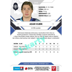 2021/22 Sportzoo TIPSPORT ELH #266 Adam Kubík