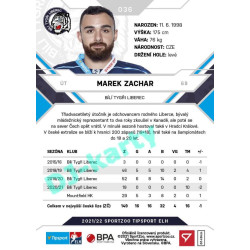 2021/22 Sportzoo TIPSPORT ELH #036 Marek Zachar