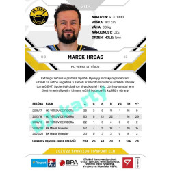 2021/22 Sportzoo TIPSPORT ELH #203 Marek Hrbas