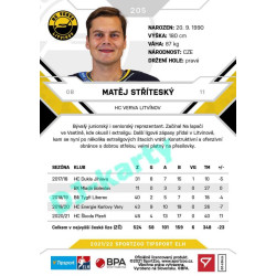 2021/22 Sportzoo TIPSPORT ELH #205 Matěj Stříteský