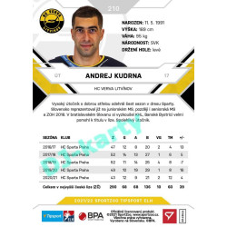 2021/22 Sportzoo TIPSPORT ELH #210 Andrej Kudrna