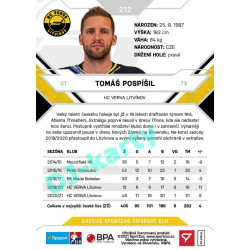2021/22 Sportzoo TIPSPORT ELH #212 Tomáš Pospíšil