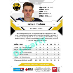 2021/22 Sportzoo TIPSPORT ELH #215 Patrik Zdráhal
