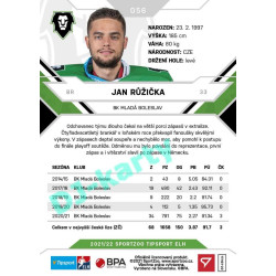 2021/22 Sportzoo TIPSPORT ELH #056 Jan Růžička