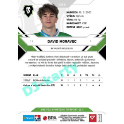 2021/22 Sportzoo TIPSPORT ELH #059 David Moravec