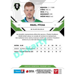2021/22 Sportzoo TIPSPORT ELH #061 Pavel Pýcha
