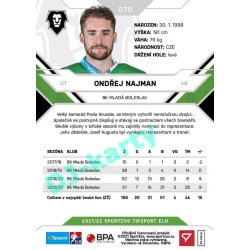 2021/22 Sportzoo TIPSPORT ELH #070 Ondřej Najman