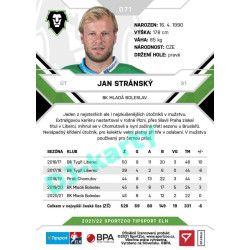 2021/22 Sportzoo TIPSPORT ELH #071 Jan Stránský