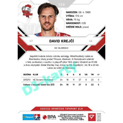 2021/22 Sportzoo TIPSPORT ELH #139 David Krejčí