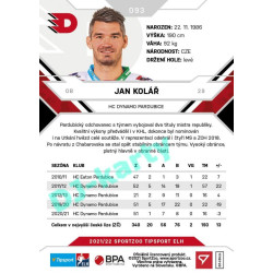 2021/22 Sportzoo TIPSPORT ELH #093 Jan Kolář