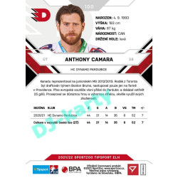 2021/22 Sportzoo TIPSPORT ELH #100 Anthony Camara