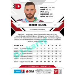 2021/22 Sportzoo TIPSPORT ELH #103 Robert Kousal