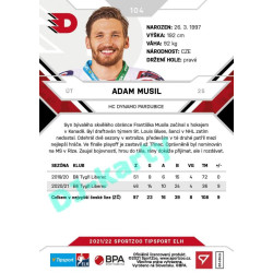 2021/22 Sportzoo TIPSPORT ELH #104 Adam Musil