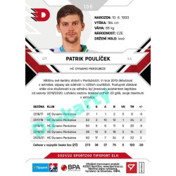 2021/22 Sportzoo TIPSPORT ELH #106 Patrik Poulíček