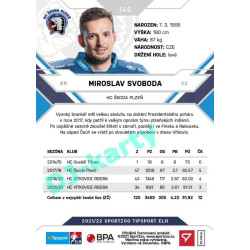 2021/22 Sportzoo TIPSPORT ELH #146 Miroslav Svoboda