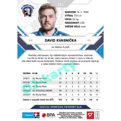2021/22 Sportzoo TIPSPORT ELH #152 David Kvasnička