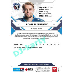 2021/22 Sportzoo TIPSPORT ELH #153 Ludwig Blomstrand