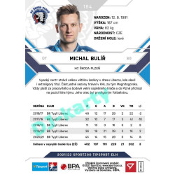 2021/22 Sportzoo TIPSPORT ELH #154 Michal Bulíř