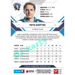 2021/22 Sportzoo TIPSPORT ELH #157 Petr Kodýtek
